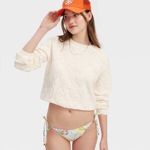 Roller Rabbit x Target Daisy Floral Embossed Terry Crewneck Sweatshirt S